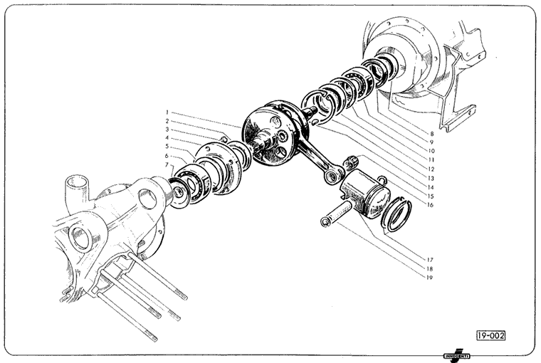 2. Serie LI 125-150 und TV 175 - Kurbeltrieb